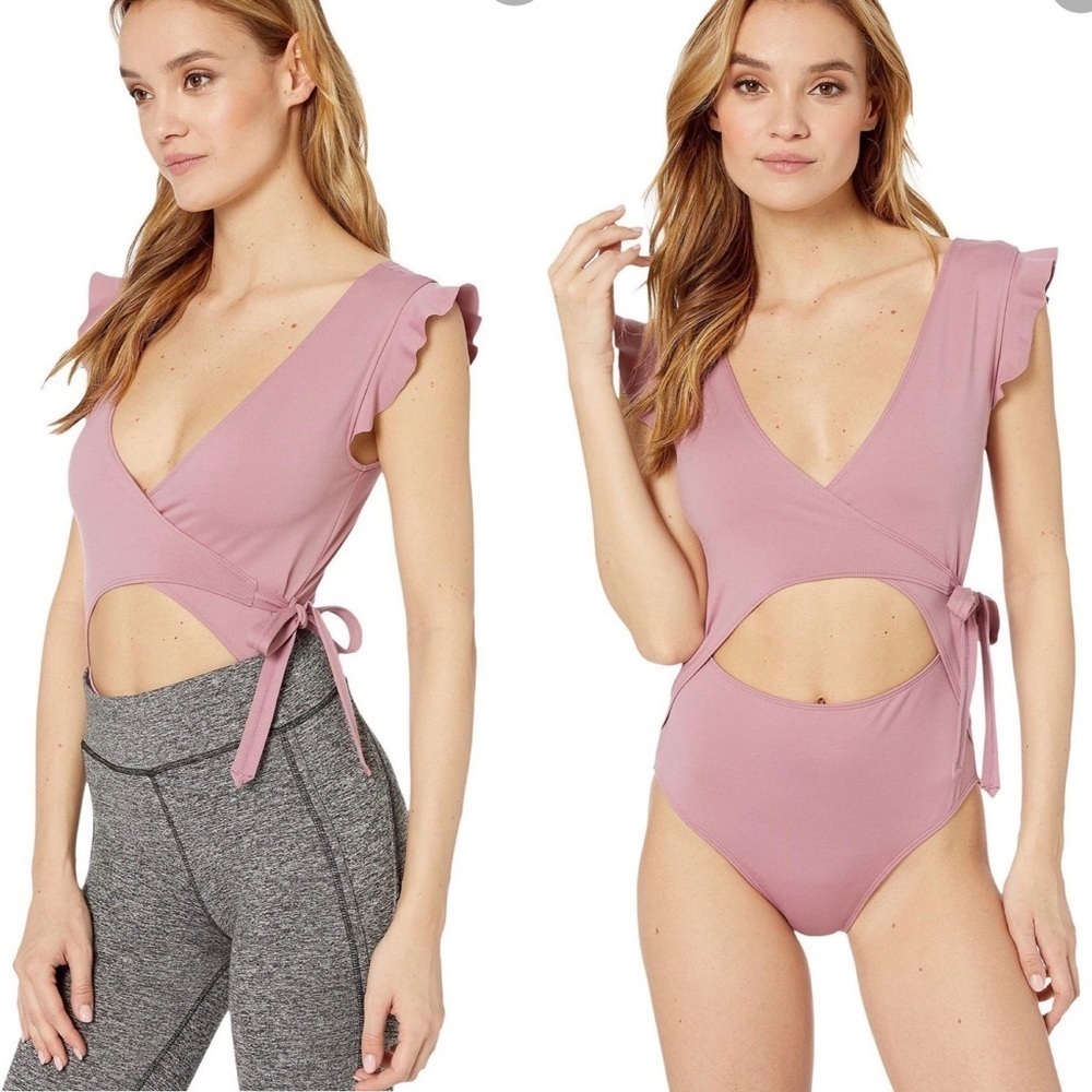 Free People Movement Streamline Wrap Bodysuit